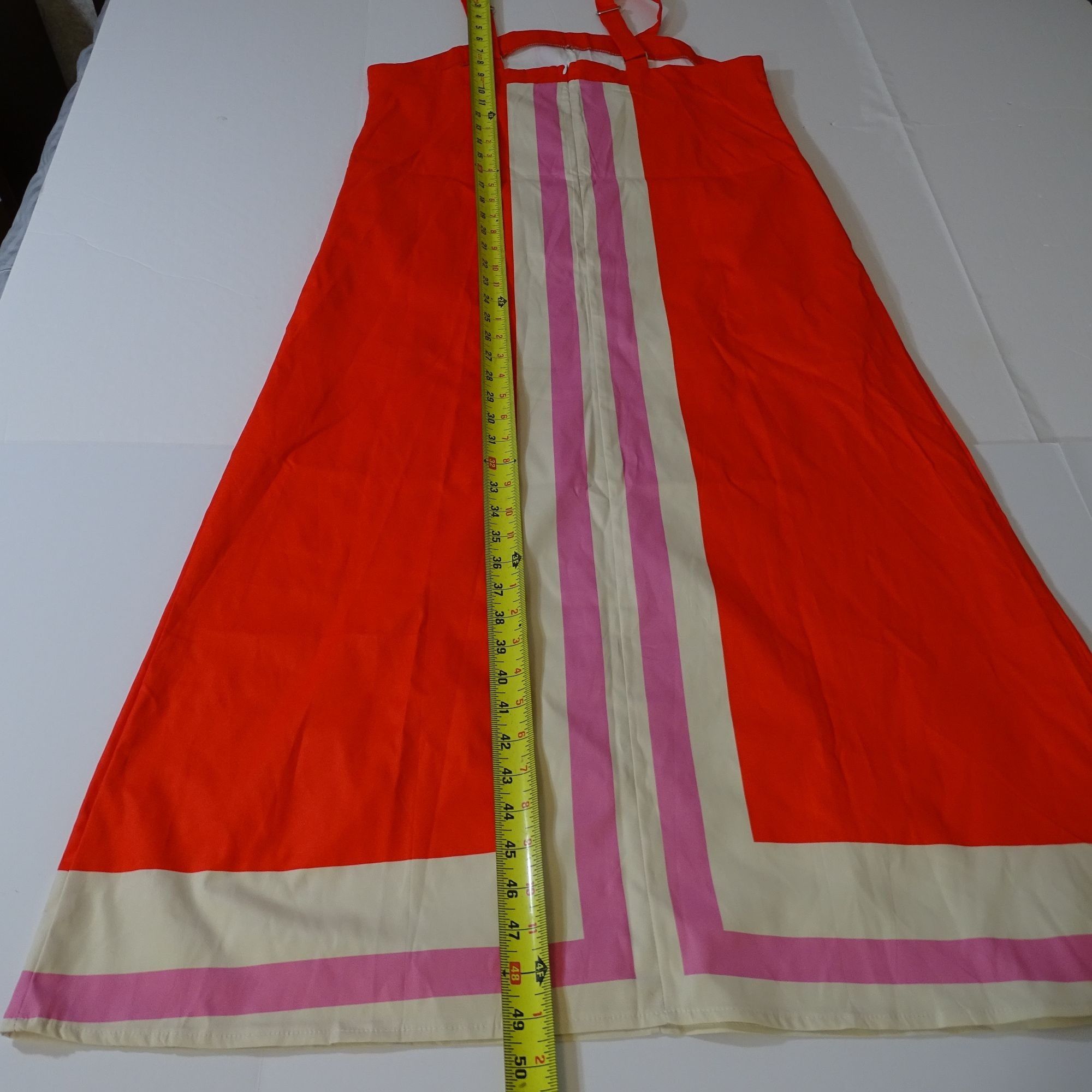 Other Fashion Orange Sleeveless Colorblock Midi Dress Size M Size M / US 6-8 / IT 42-44 - 14 Thumbnail