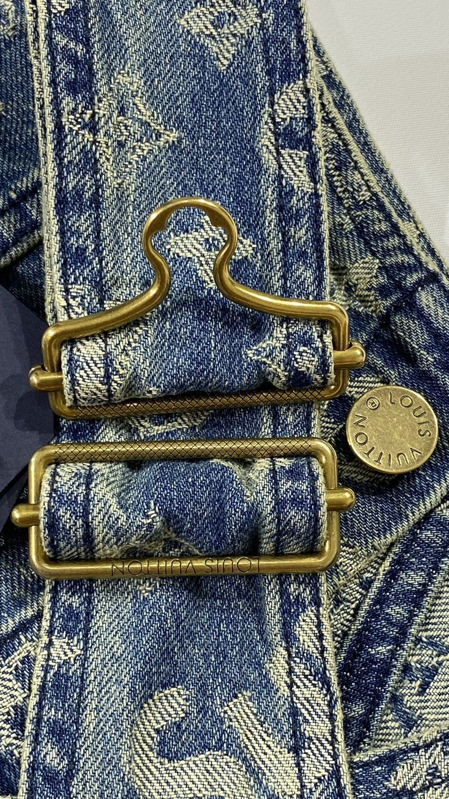 Louis Vuitton × Supreme Louis Vuitton X Supreme 32 Overall blue monogram denim Size US 32 / EU 48 - 13 Thumbnail
