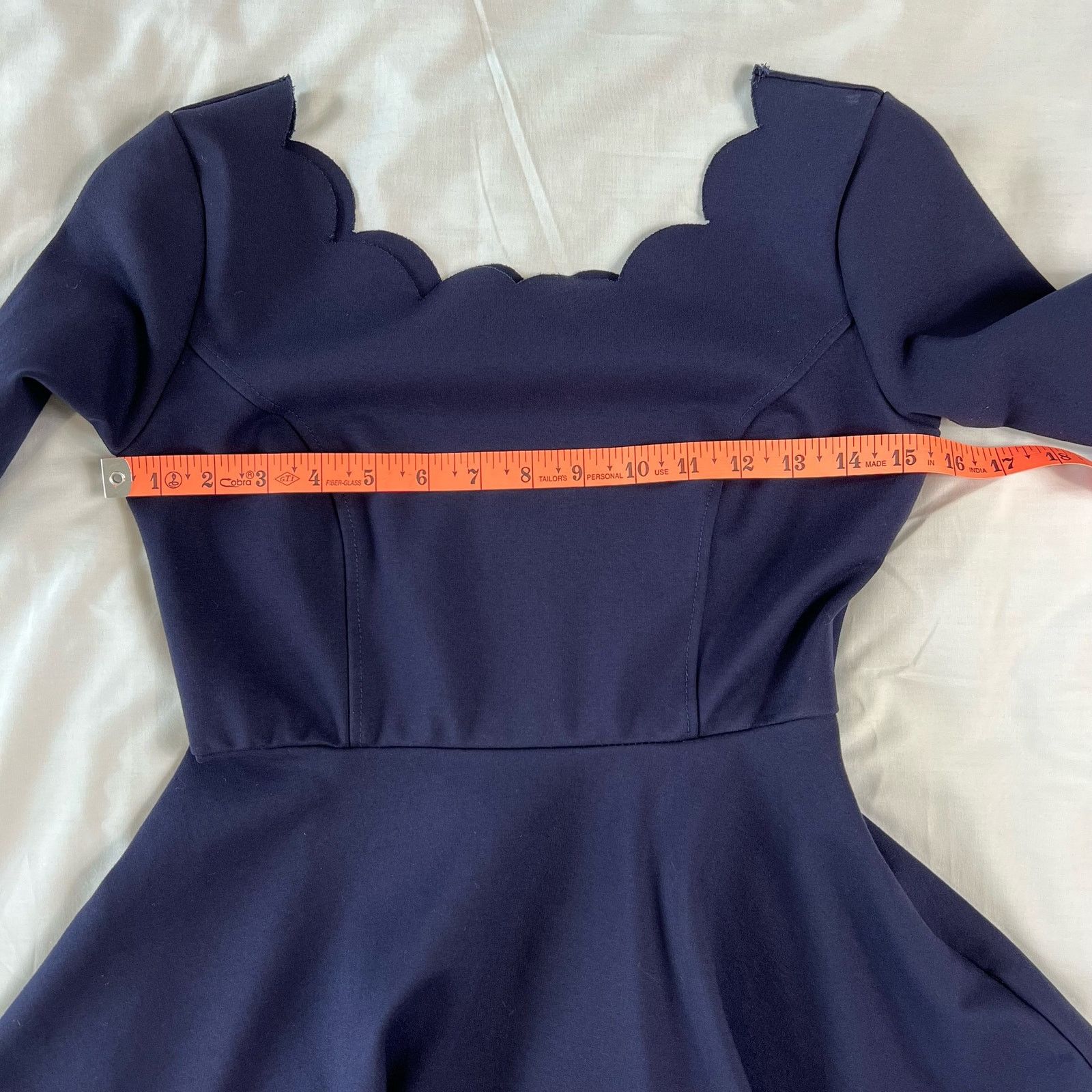 Other Lulus Women's Medium Tip The Scallops Navy Mini Dress Cute Size M / US 6-8 / IT 42-44 - 5 Thumbnail