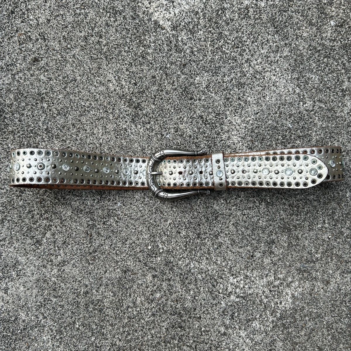Vintage Vintage studded leather belt (Kapital Style) Size ONE SIZE - 3 Thumbnail