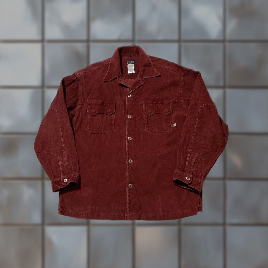 Patagonia VINTAGE Patagonia Rhythm Heavy Corduroy Western Jacket Sz. L Burgundy Cotton Ranch Sawtooth 2005 Men Size US L / EU 52-54 / 3 - 1 Thumbnail