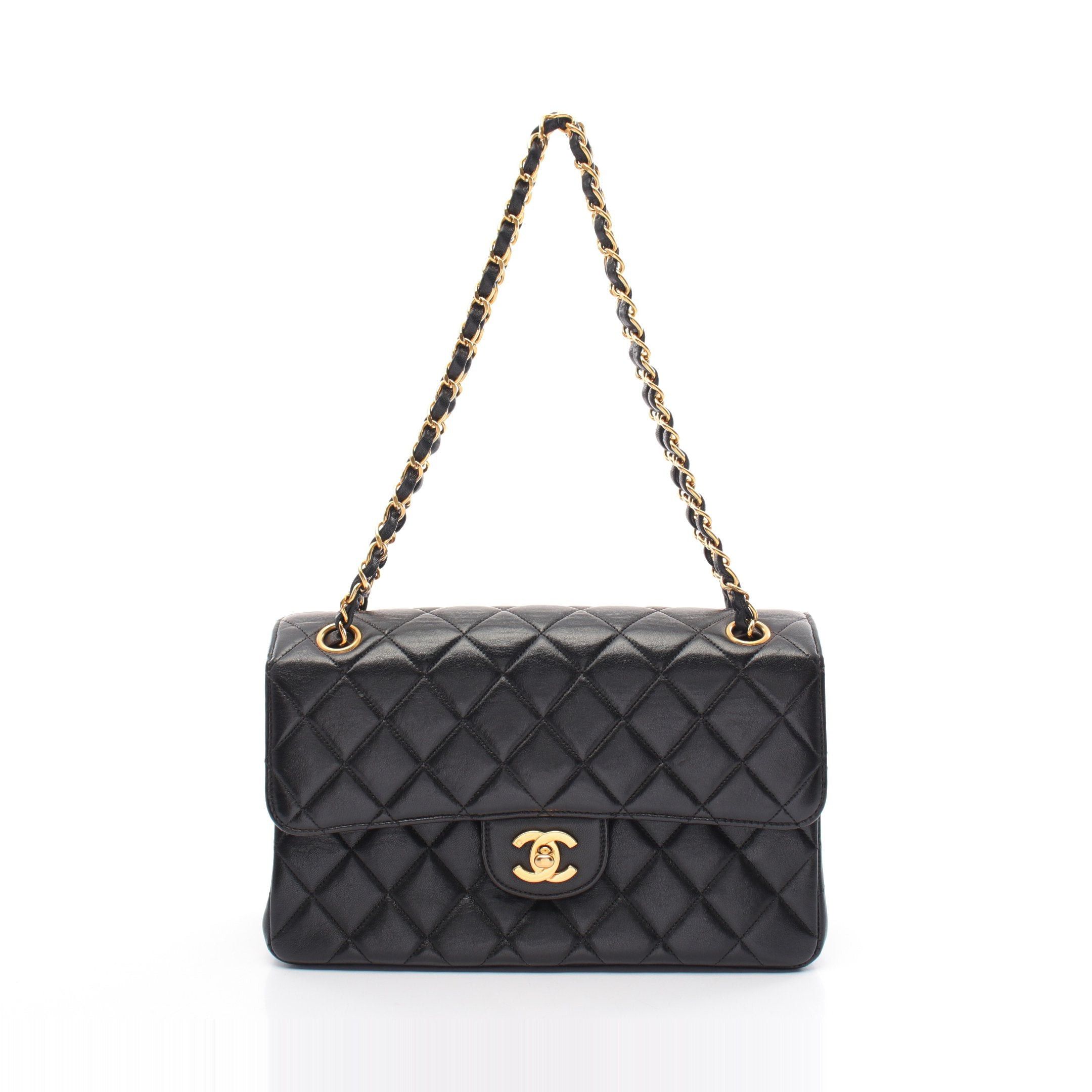 Chanel Chanel Matelasse Double Face Chain Shoulder Bag Lambskin Black Gold Hardware Size ONE SIZE - 1 Thumbnail