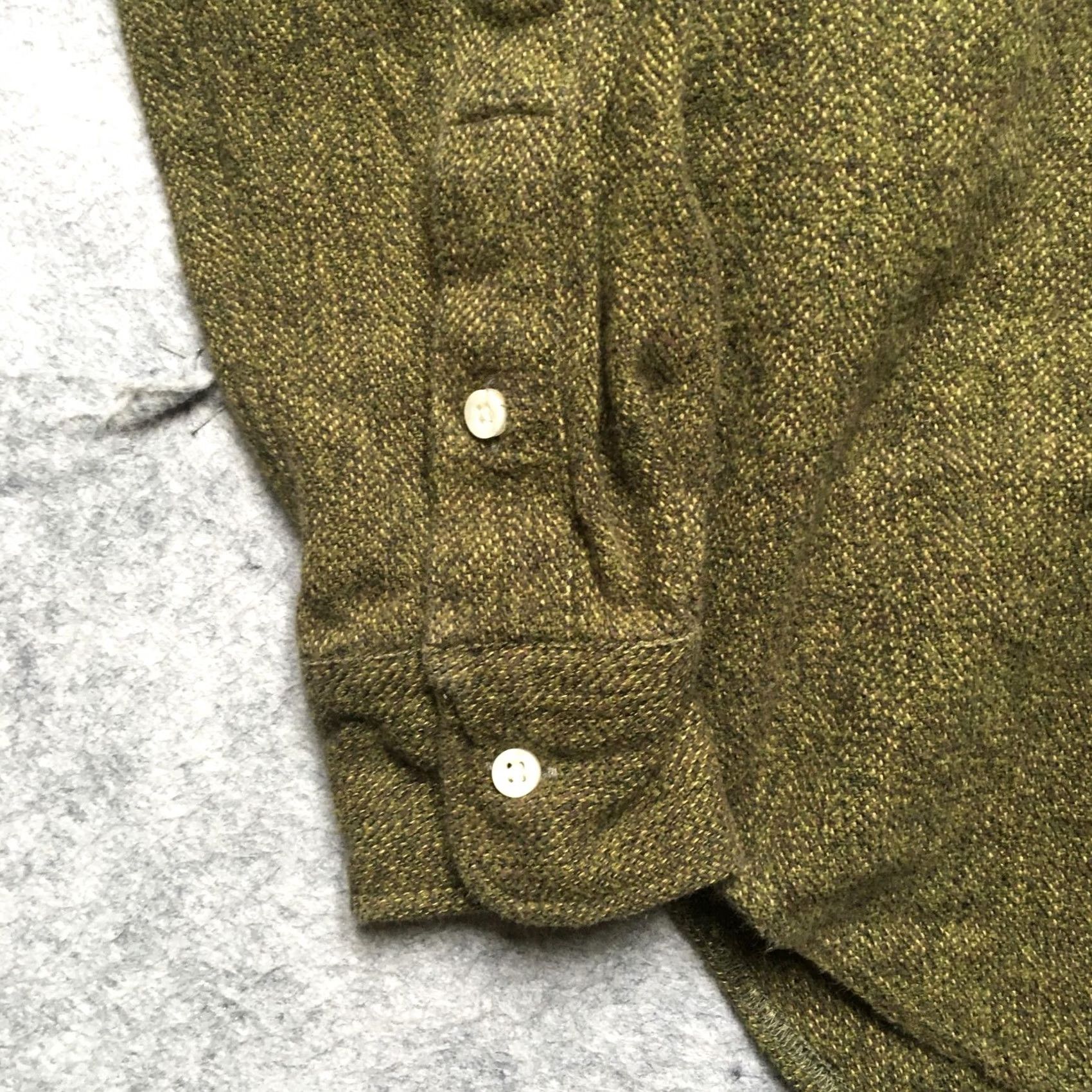 Vintage Gitman Bros Shirt Mens Small S Green Herringbone Long Sleeve Button Up USA Made Size US S / EU 44-46 / 1 - 2 Thumbnail