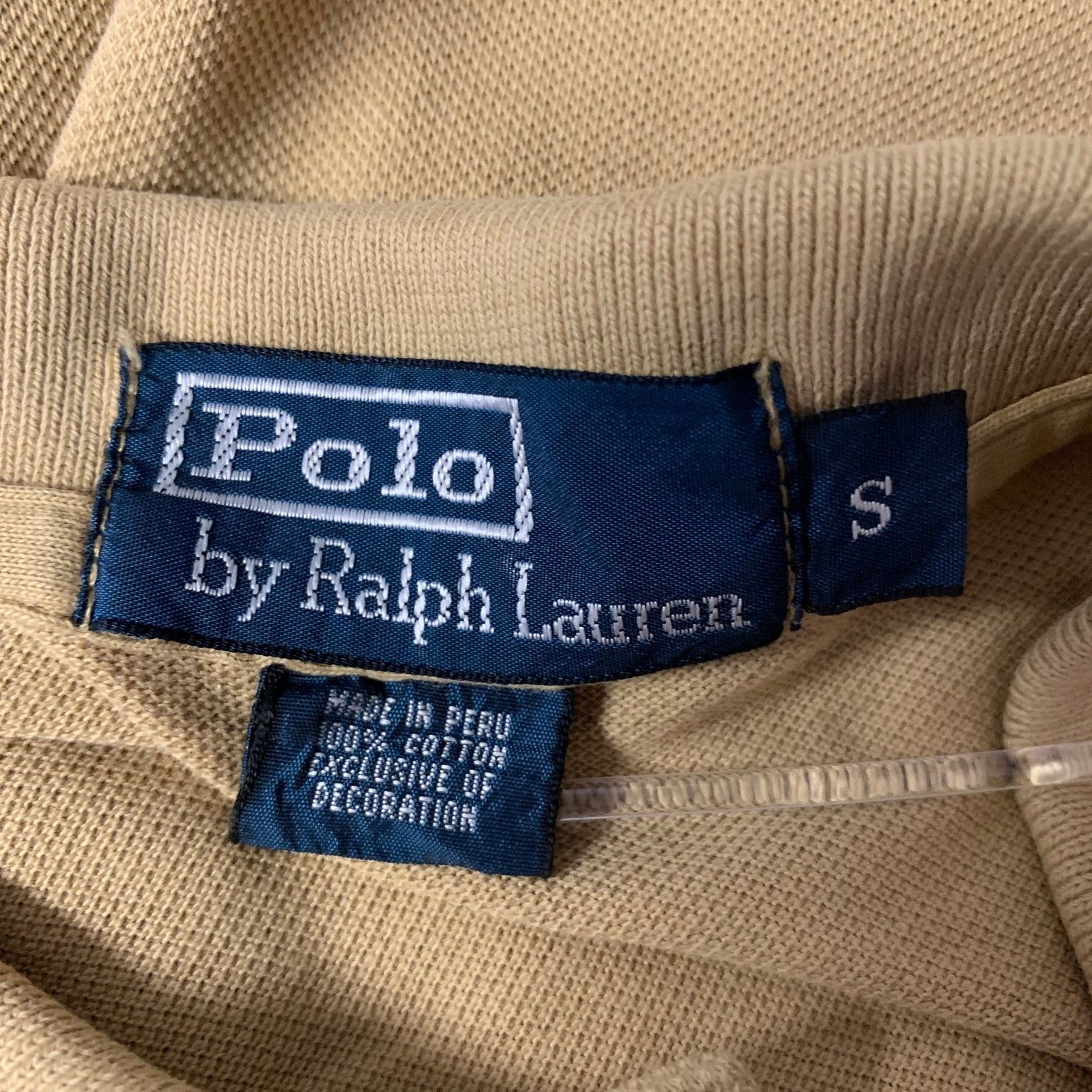 Ralph Lauren RALPH LAUREN Size S Khaki Brown Logo Cotton Ribbed Polo Size US S / EU 44-46 / 1 - 4 Thumbnail