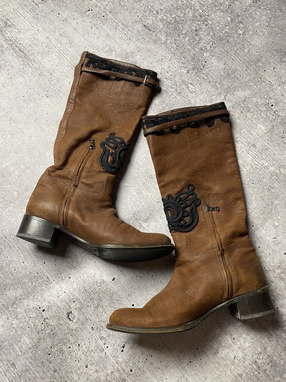 Prada Vintage Prada Riding Leather Boots Size US 8.5 / IT 38.5 - 4 Thumbnail