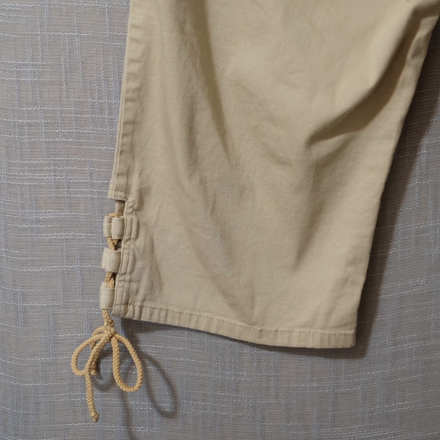 Vintage EUC Roamans Capri Pants Pull On Cotton/Spandex Tan Women's 20W #H51-58 Size 42" / US 20 - 7 Thumbnail