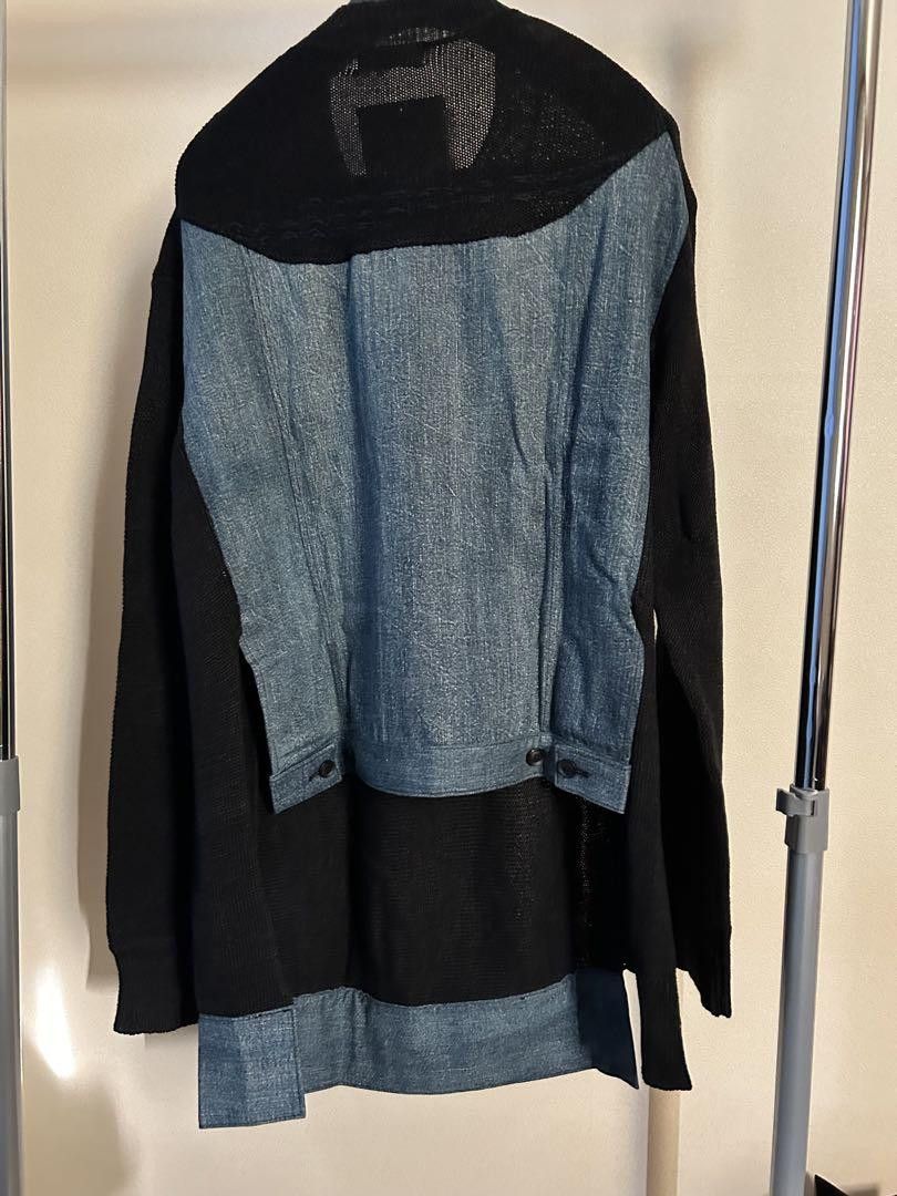 Yohji Yamamoto YOHJI YAMAMOTO DENIM DOCKING KNIT | Grailed