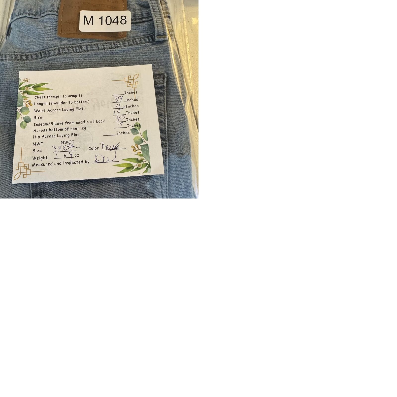 Levi's VINTAGE Levis 511 Jeans Mens 32x30 Slim Fit Tapered Stretch Light Wash Denim Zip Fly Size US 32 / EU 48 - 10 Thumbnail