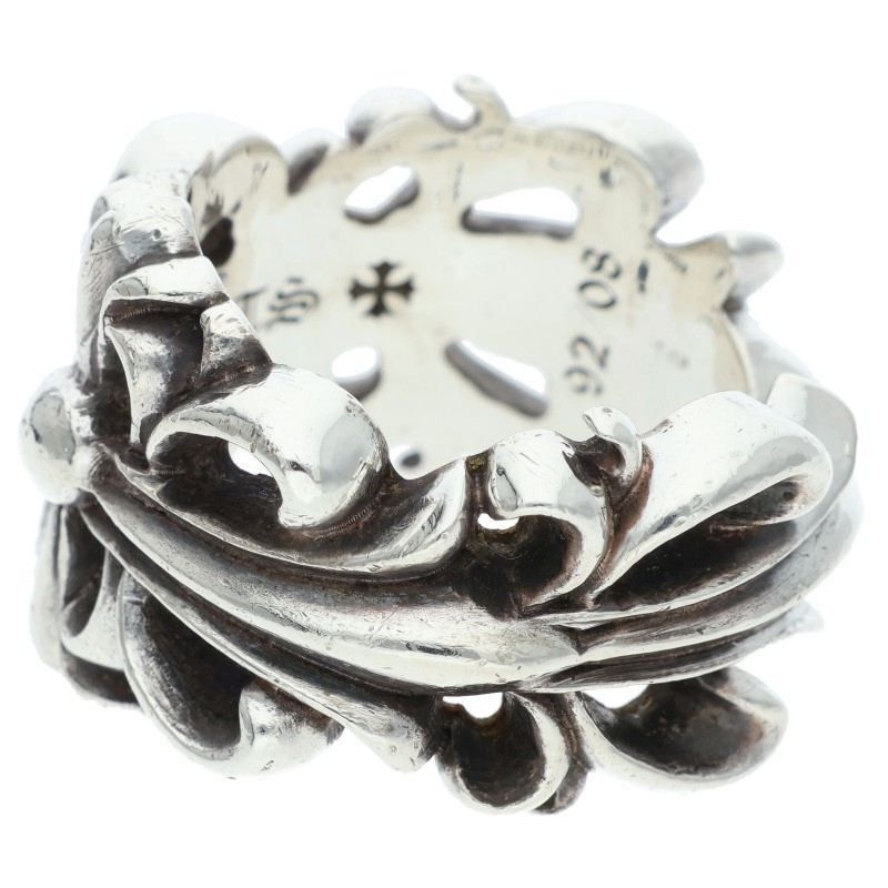 Chrome Hearts Chrome Hearts DBL FLRL CRS Silver Ring Size ONE SIZE - 5 Thumbnail