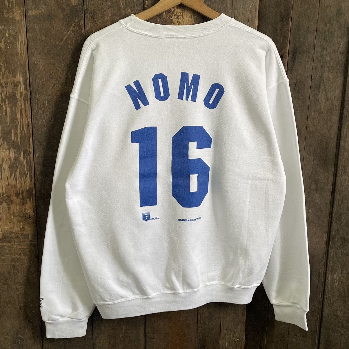 Starter Vintage 90's Dodgers Nomo 16 Crewneck Sweatshirt Size US M / EU 48-50 / 2 - 8 Thumbnail