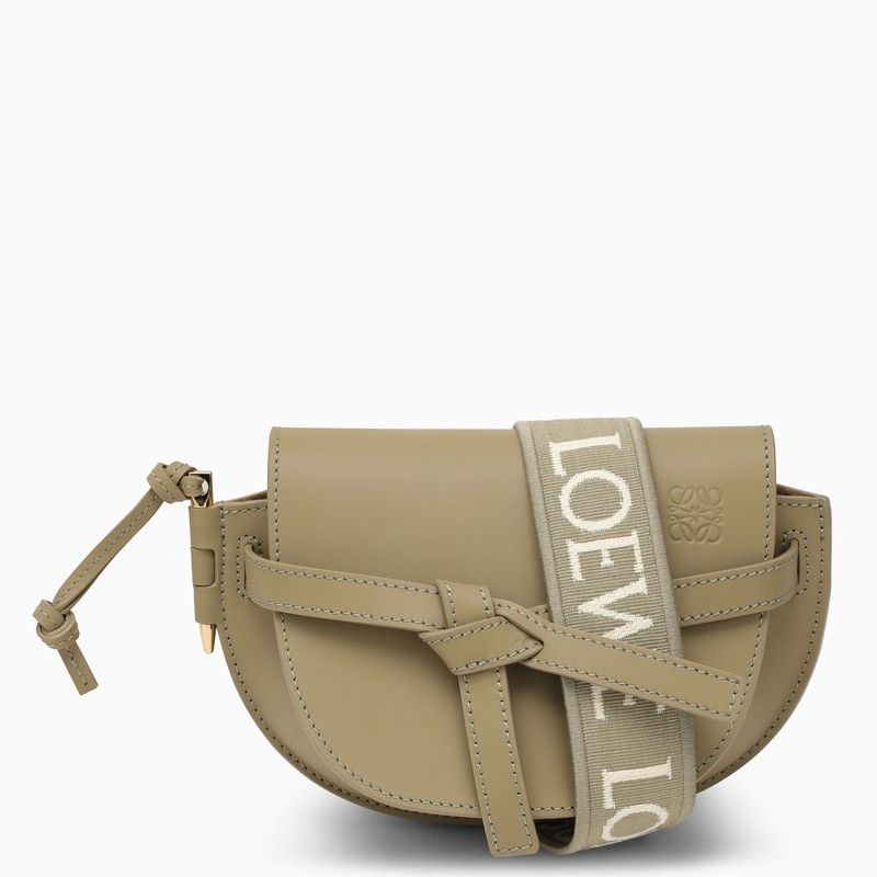 image of Loewe Clay Green Gate Mini Cross-Body Bag in Grey, Women's