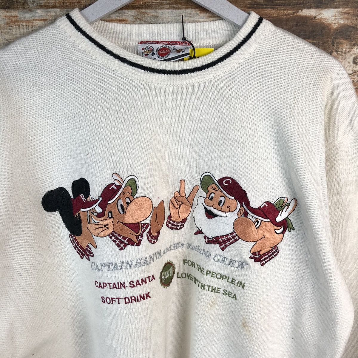 Captain Santors Captain Santa vintage White Sweatshirt #A1906 Size US M / EU 48-50 / 2 - 9 Thumbnail