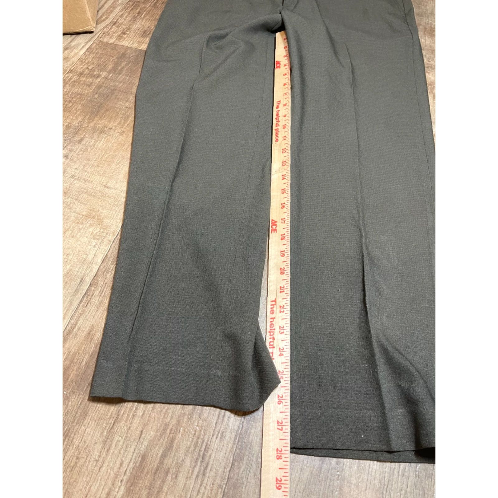 Perry Ellis Perry Ellis Portfolio Pants Mens Size 34 x 30 Dress Pants Green Polyester 30 in Inseam Regular Club Formal Men Size US 34 / EU 50 - 2 Thumbnail