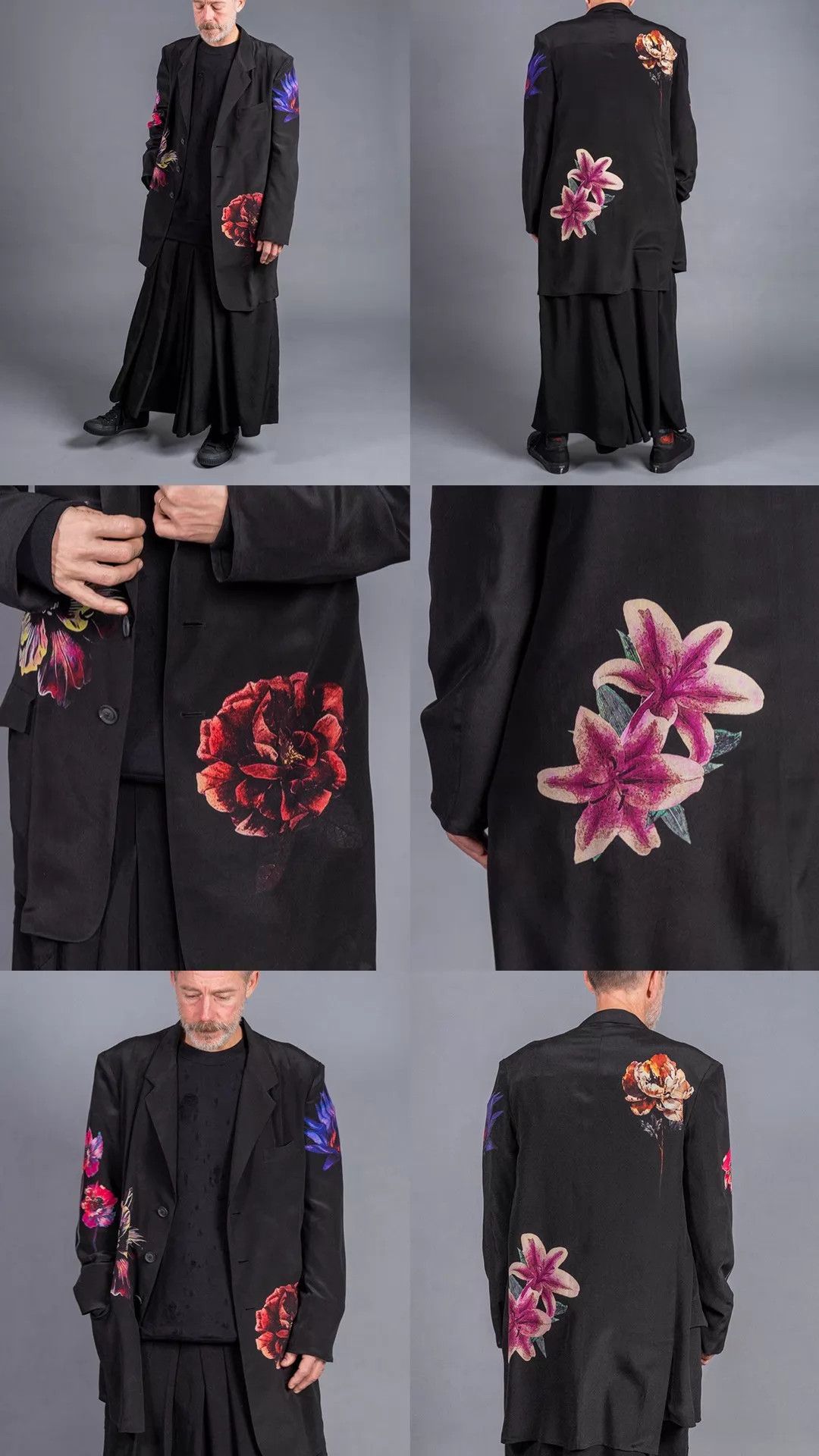 Yohji Yamamoto Yohji Yamamoto 25SS Floral Silk Jacket Size US M / EU 48-50 / 2 - 2 Thumbnail