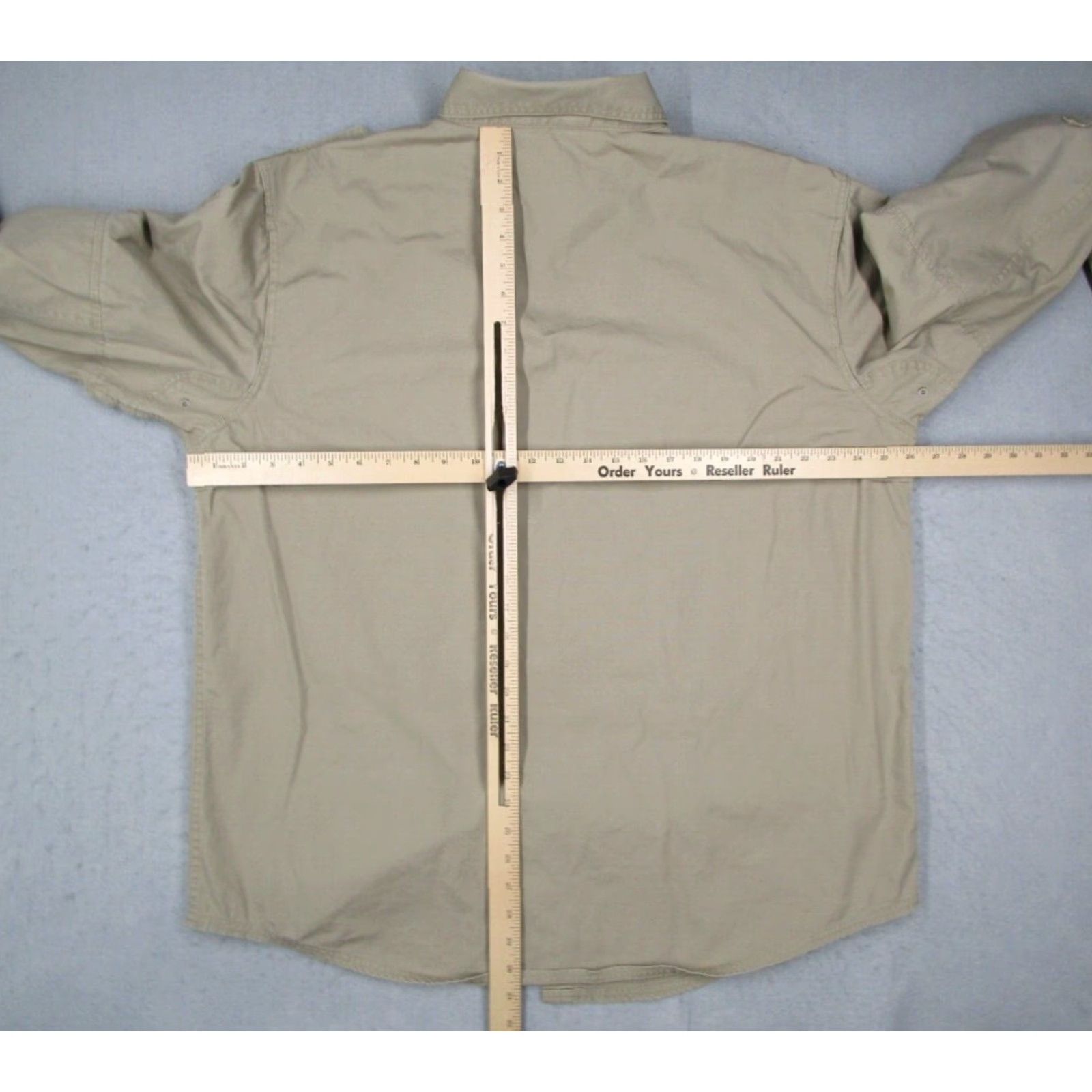 Vintage Woolrich Elite Series Men's XL Beige Twill Button-Up Safari Shirt Long Sleeve Casual Outdoor Size US XL / EU 56 / 4 - 6 Thumbnail