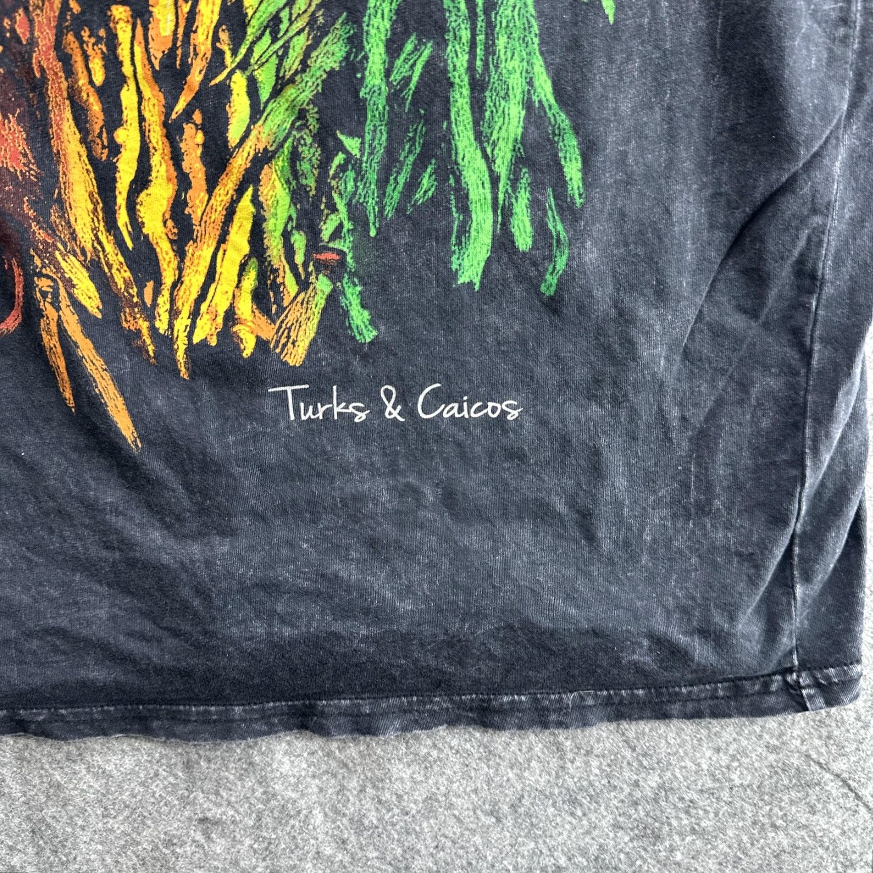 CO VINTAGE Turks & Caicos Lion Shirt Mens Medium Black Rasta Reggae Graphic Tee Duck Co Size US M / EU 48-50 / 2 - 5 Thumbnail