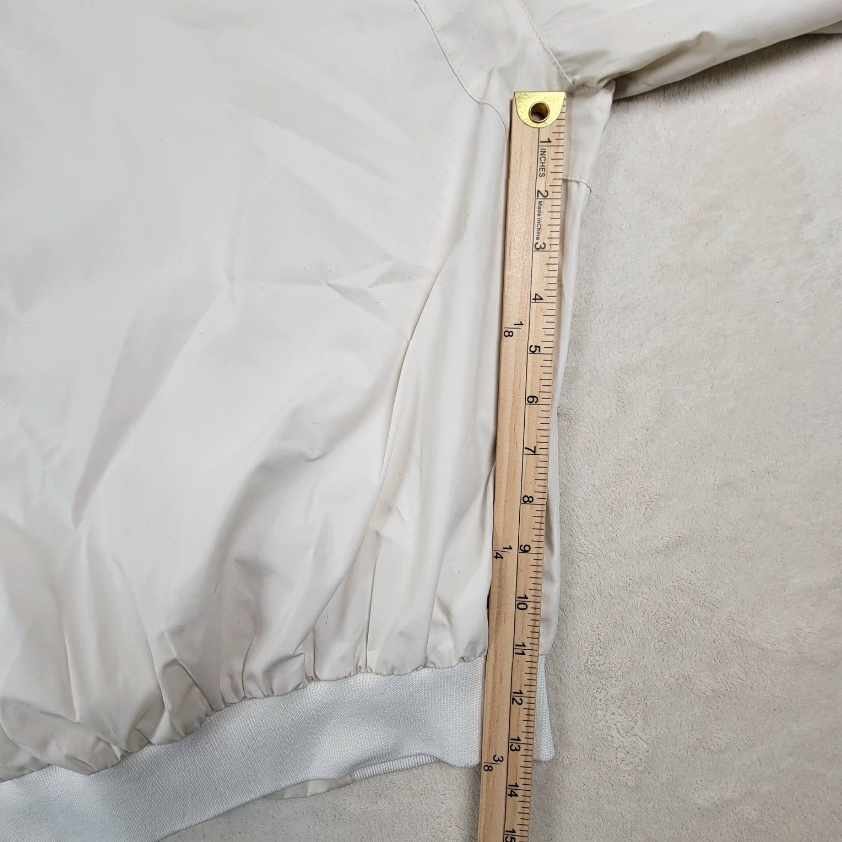 Members Only VINTAGE Members Only Jacket Cream White Full Zip Lined Bomber 90s Mens M White Solid 90s Jacket Men Size US M / EU 48-50 / 2 - 5 Thumbnail
