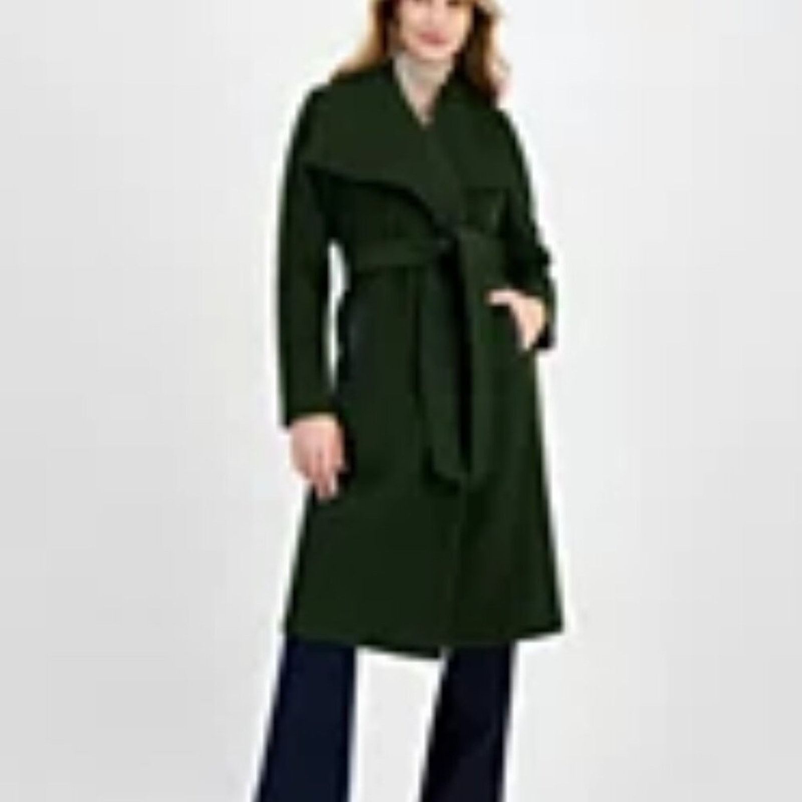 Michael Kors MICHAEL Michael Kors Belted Wrap Coat Jade Dark Green Size M / US 6-8 / IT 42-44 - 2 Thumbnail