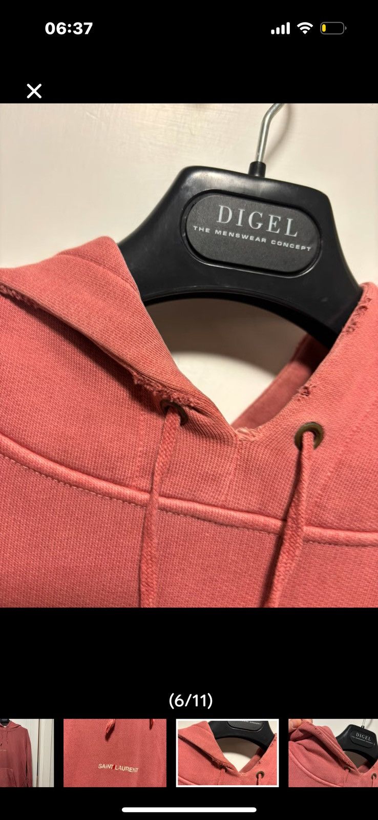 Saint Laurent Paris saint laurent distressed hoodie Size US M / EU 48-50 / 2 - 4 Thumbnail