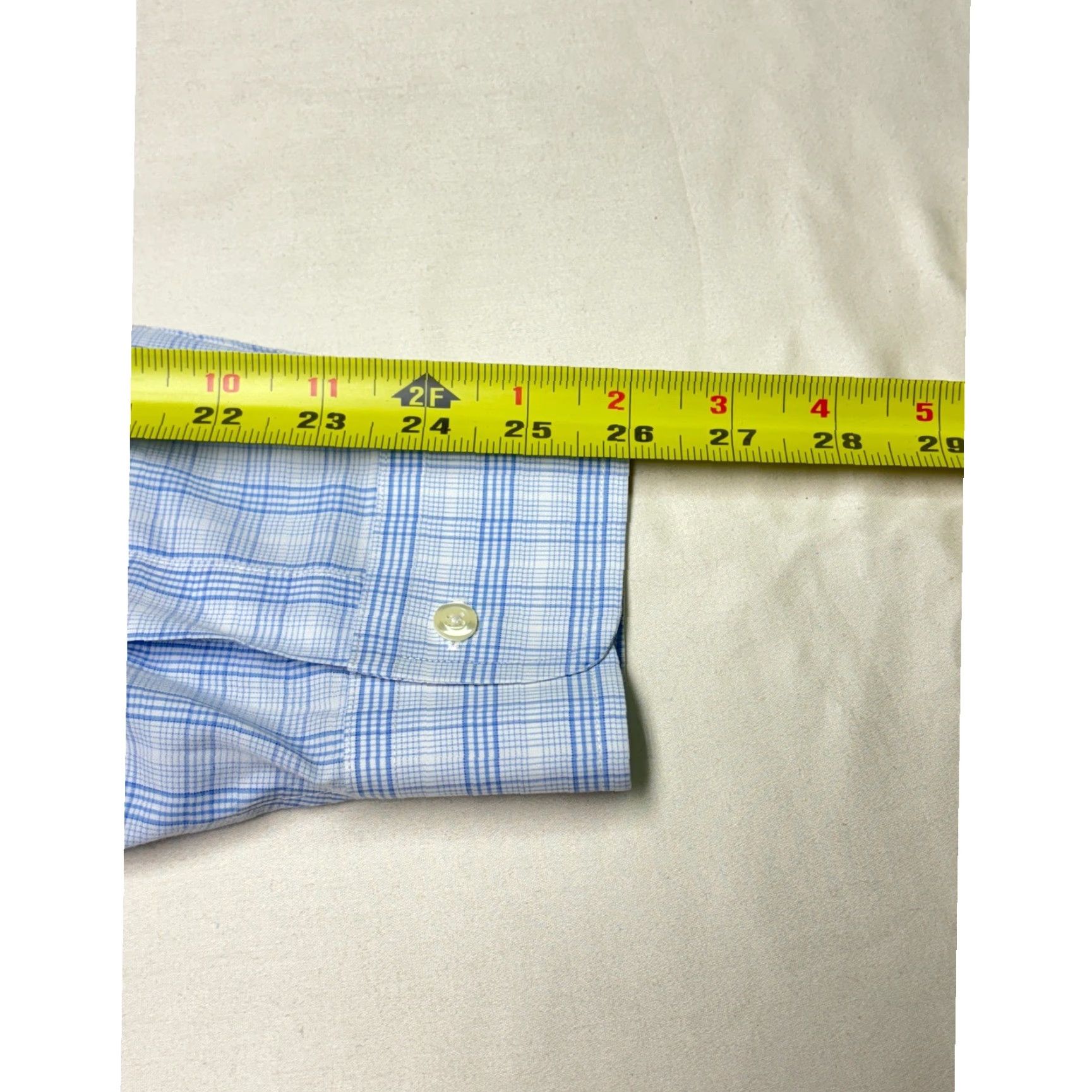 Brooks Brothers Brooks Brothers Mens Dress Shirt Plaid Non Iron Traditional Fit 17in Blue White Long Sleeve Barrel Cuff Pocket Collared Size 46R - 8 Thumbnail