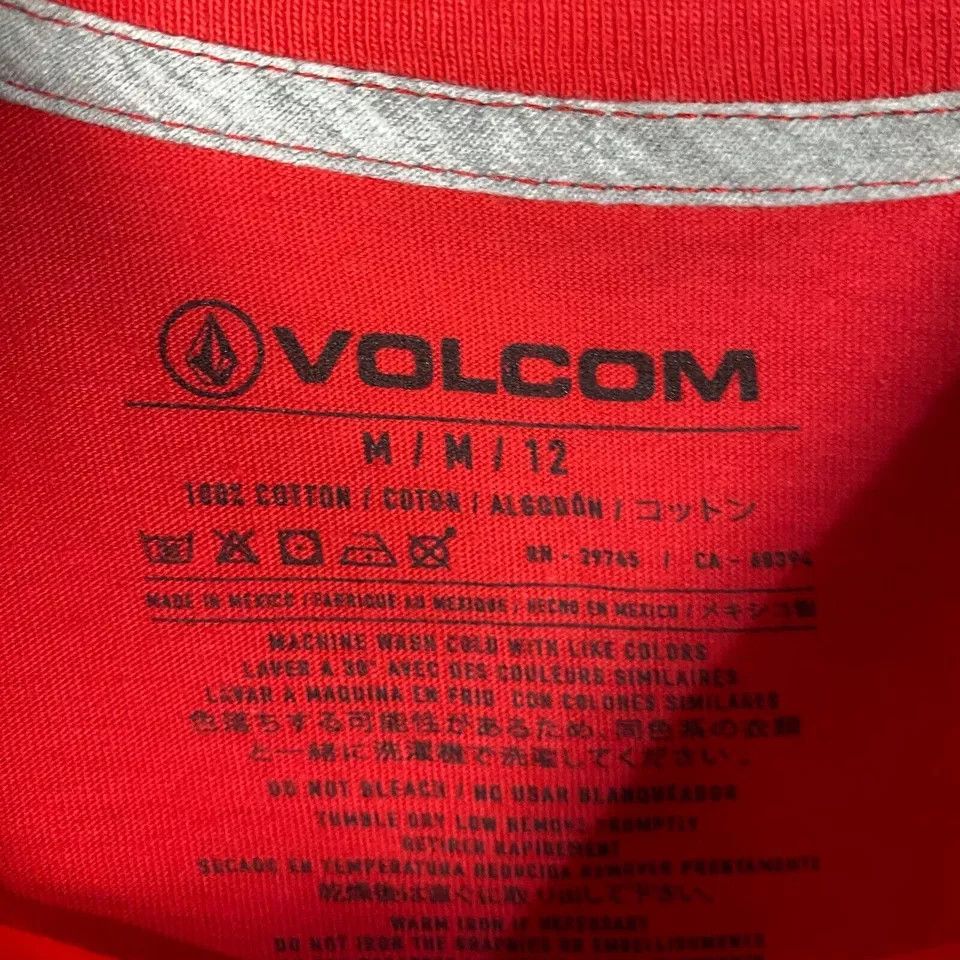 Volcom Volcom T-Shirt Men's Medium 100% Cotton Short Sleeve Red M Size US M / EU 48-50 / 2 - 4 Thumbnail