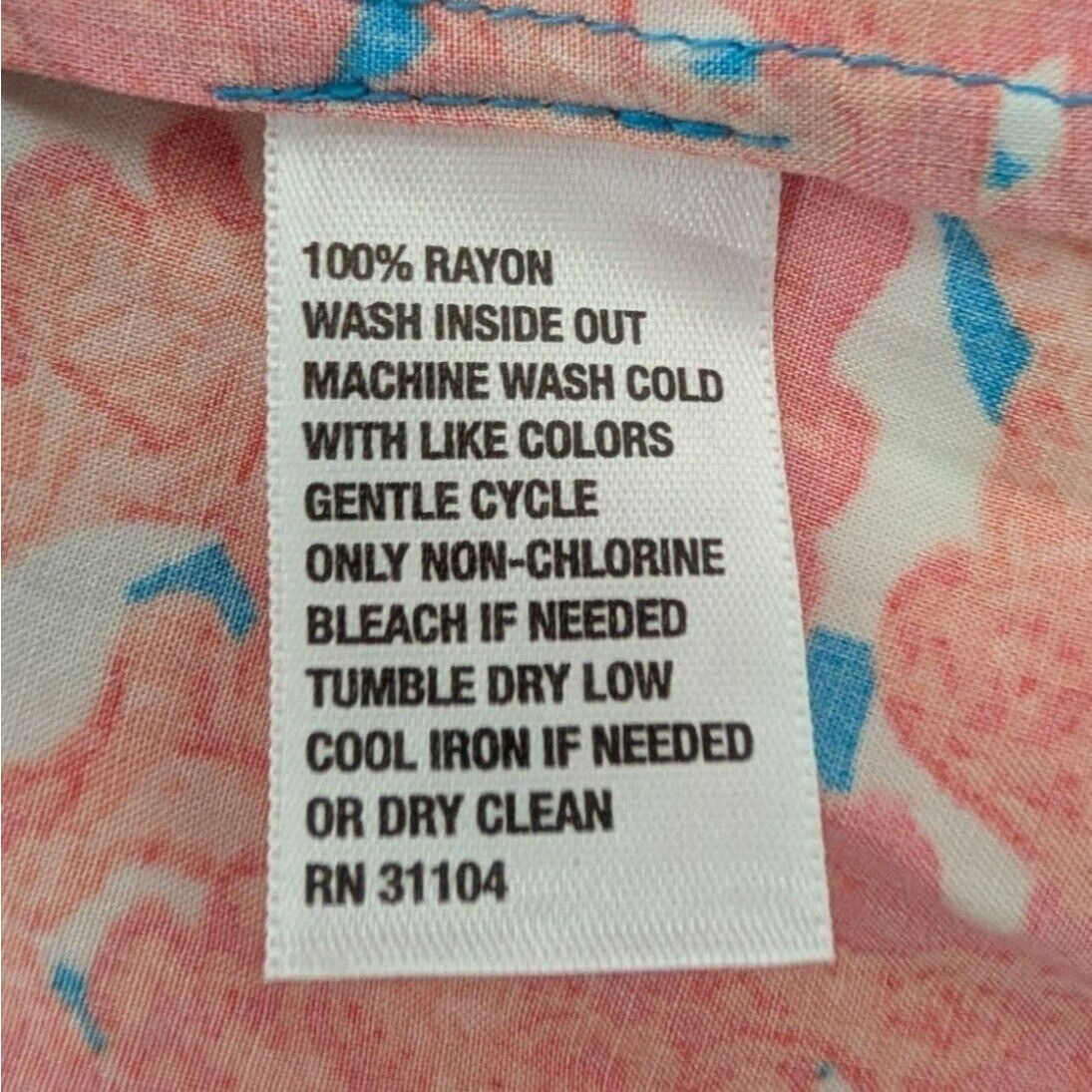 Designer Crown & Ivy Coral Dress Womens Size 12 Blue Pink Tropical Size XL / US 12-14 / IT 48-50 - 5 Thumbnail