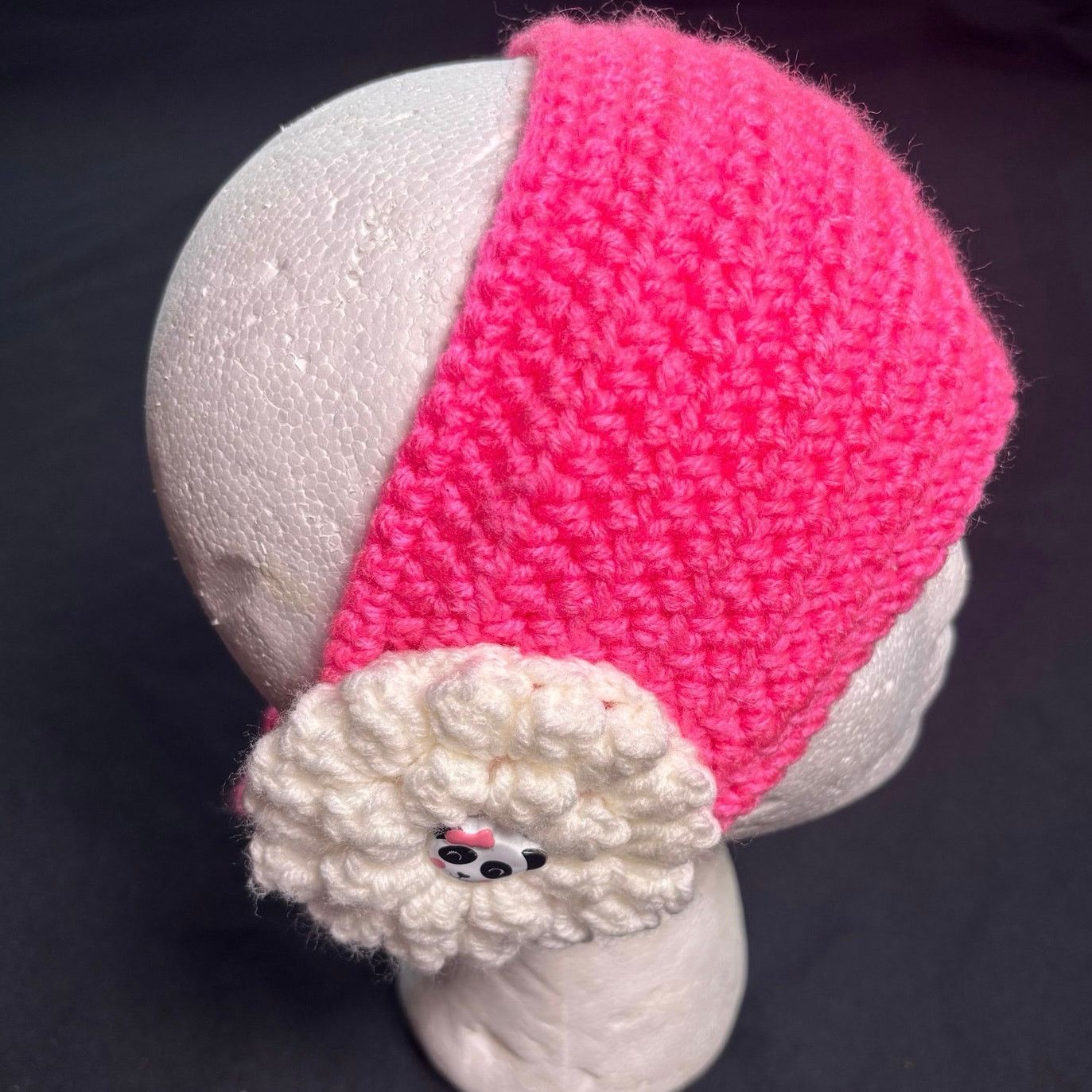 Other Pink Panda Crochet Headband Size ONE SIZE - 4 Thumbnail
