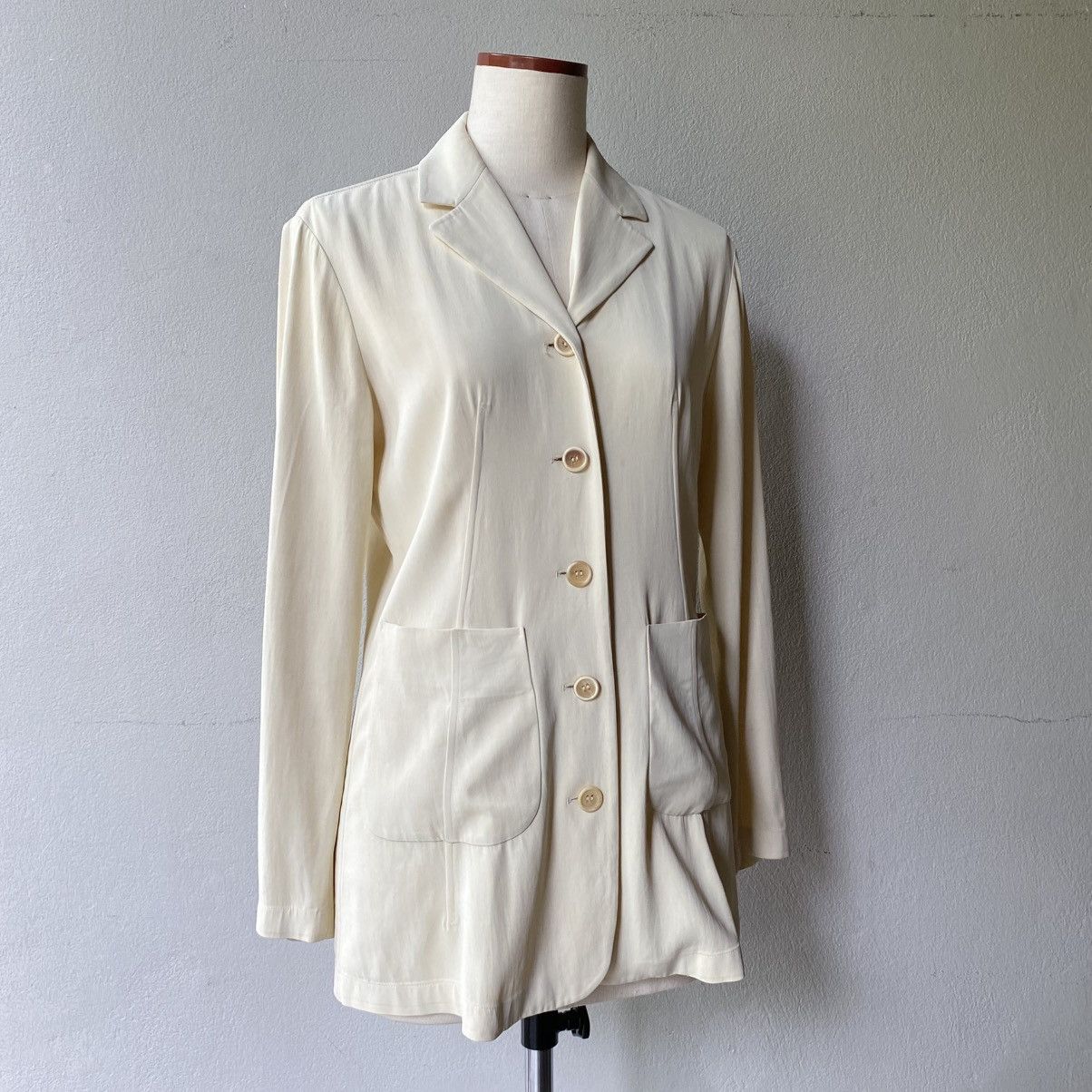 Jil Sander JILSANDER Yellow Tailored Blazer with Front Pockets Size XXS / US 00 / IT 34 - 3 Thumbnail