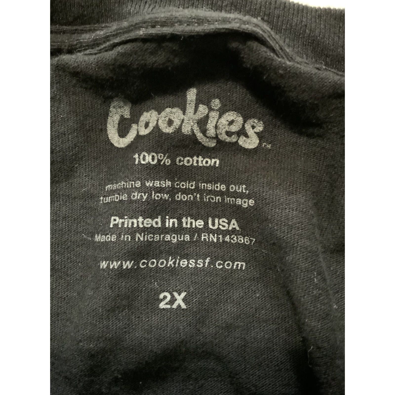 Vintage VINTAGE Cookies SF Cannabis Weed Plant THC Sativa Indica Classification T-Shirt 2XL Black Men Mens Size US XXL / EU 58 / 5 - 6 Thumbnail