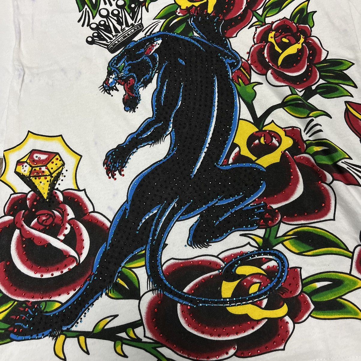 Christian Audigier × Ed Hardy Christian Audigier Los Angeles Ed Hardy Panter Studed Tee Size L / US 10 / IT 46 - 5 Thumbnail