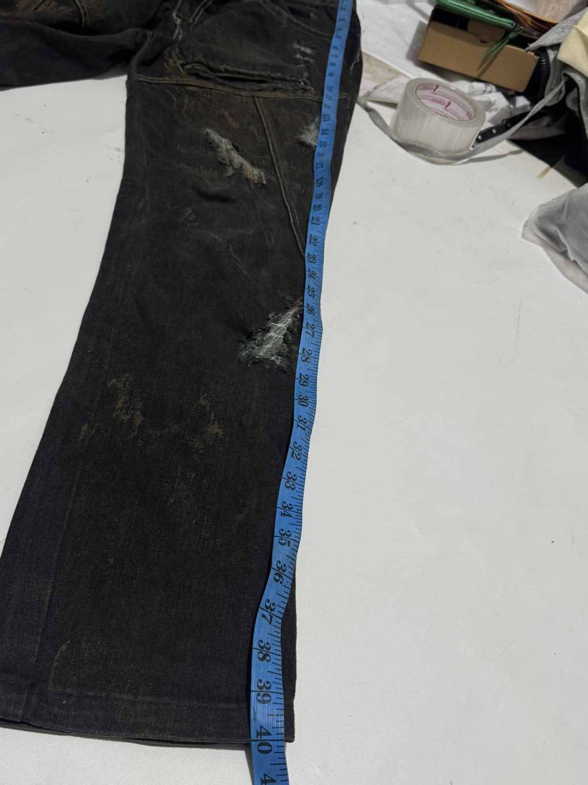 Tornado Mart Bernings Sho Poem Trashed Archived Denim Pants Size US 30 / EU 46 - 17 Thumbnail