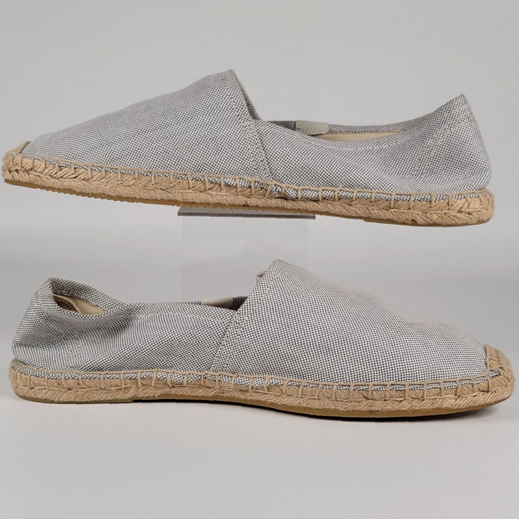 Soludos Soludos Almond Toe Platform Espadrille Slip On Gray Textile Canvas Women Size 9 Slip-On Casual Bohemian Nature 90s Style Womens Size US 7 / IT 37 - 4 Thumbnail
