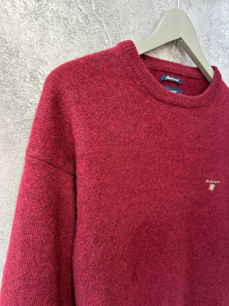 Gant GANT Lambswool Sweater Vintage Crew Neck Burgundy Size US XL / EU 56 / 4 - 4 Thumbnail