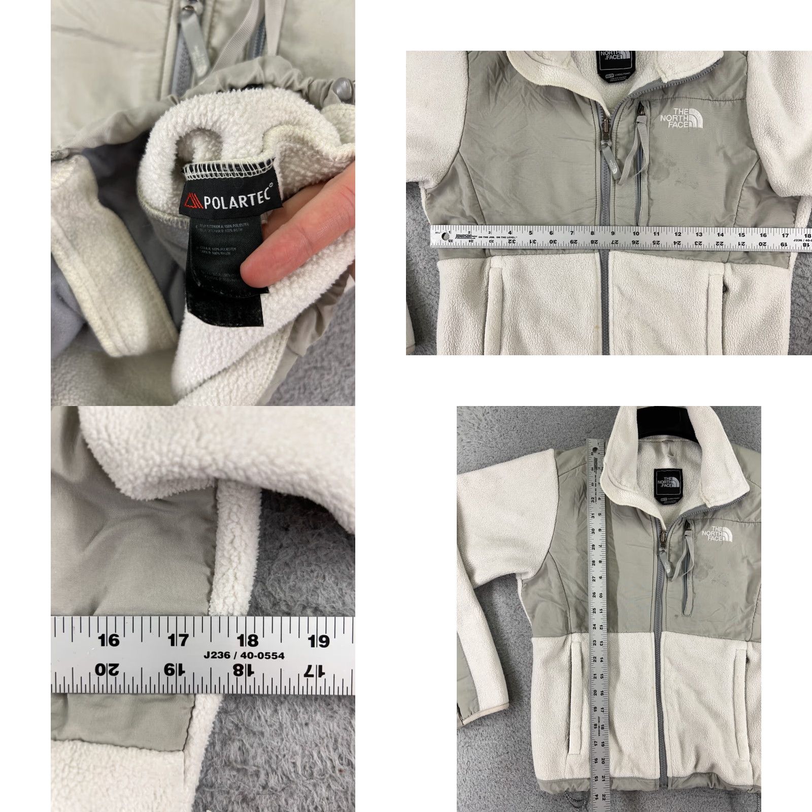 The North Face The North Face Jacket Women XS White Gray Polartec Denail Full Zip Jacket Size XS / US 0-2 / IT 36-38 - 8 Thumbnail