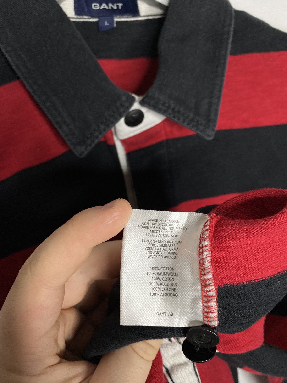 Gant × Vintage Vintage GANT Polo Rugby Long Sleeve Striped Y2K Hype Size US L / EU 52-54 / 3 - 9 Thumbnail