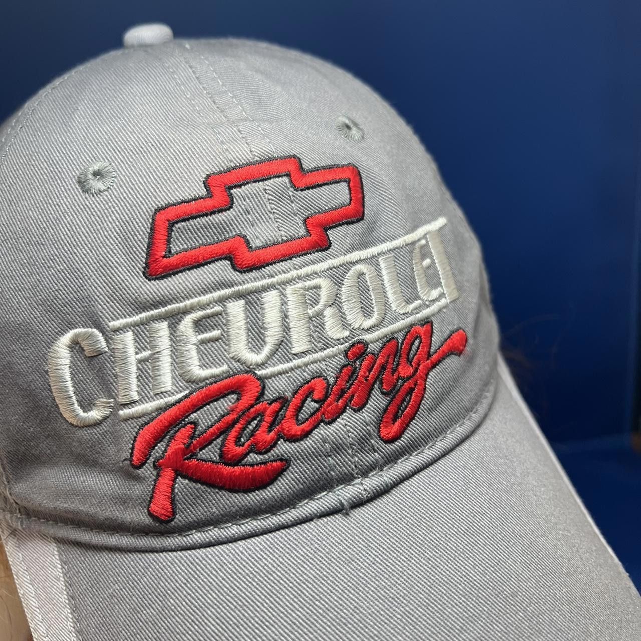 Designer Chevrolet Racing Adjustable Cap - Gray Vintage Size ONE SIZE - 4 Thumbnail