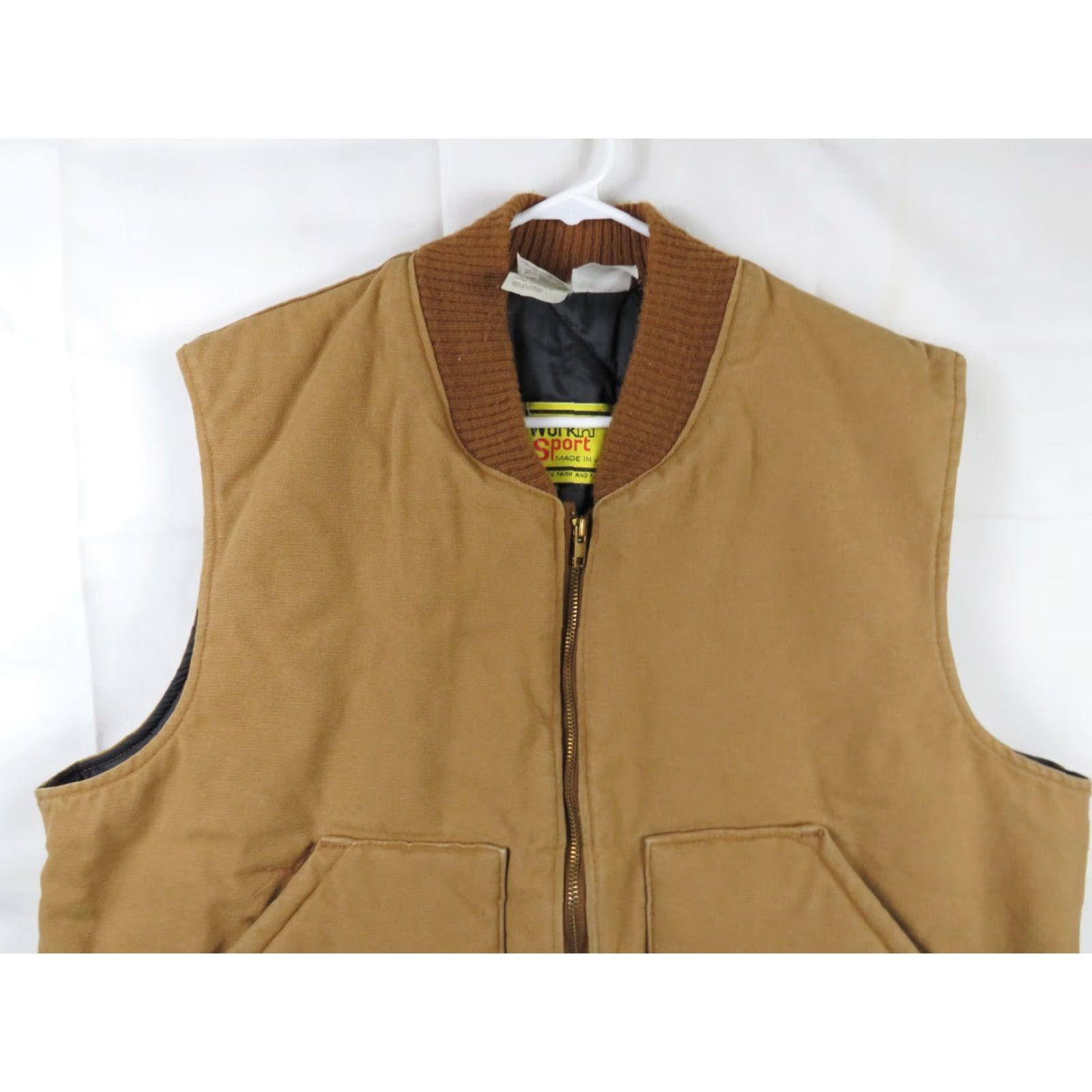 Vintage VINTAGE Work-N-Sport Vest Brown Canvas L Reg 42-44 Full Zip Lined 1970s Outdoor Mens Size US L / EU 52-54 / 3 - 3 Thumbnail
