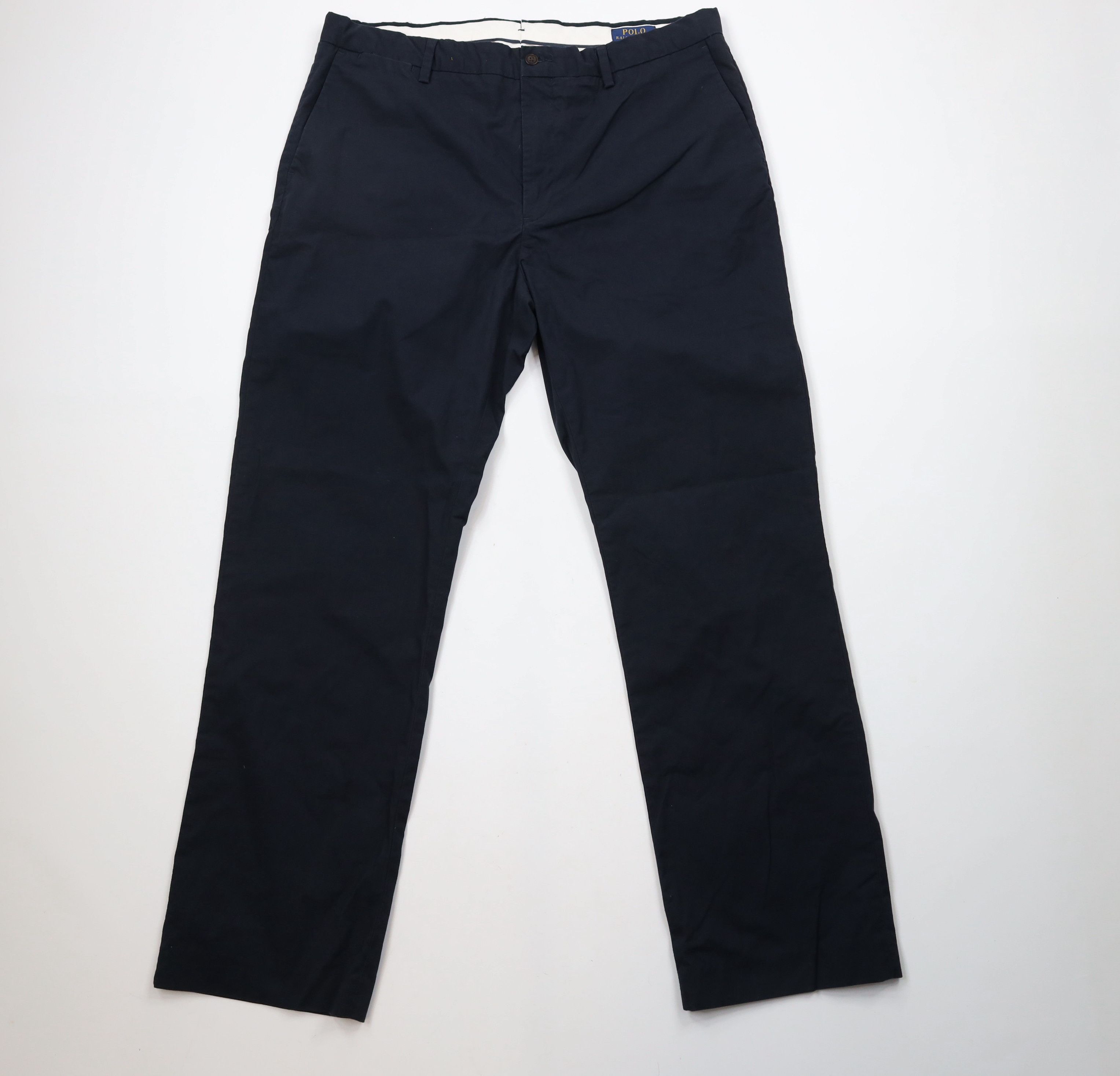 Ralph Lauren × Vintage Vintage Y2K Ralph Lauren Wide Leg Stretch Chino Pants Blue Size US 36 / EU 52 - 1 Thumbnail