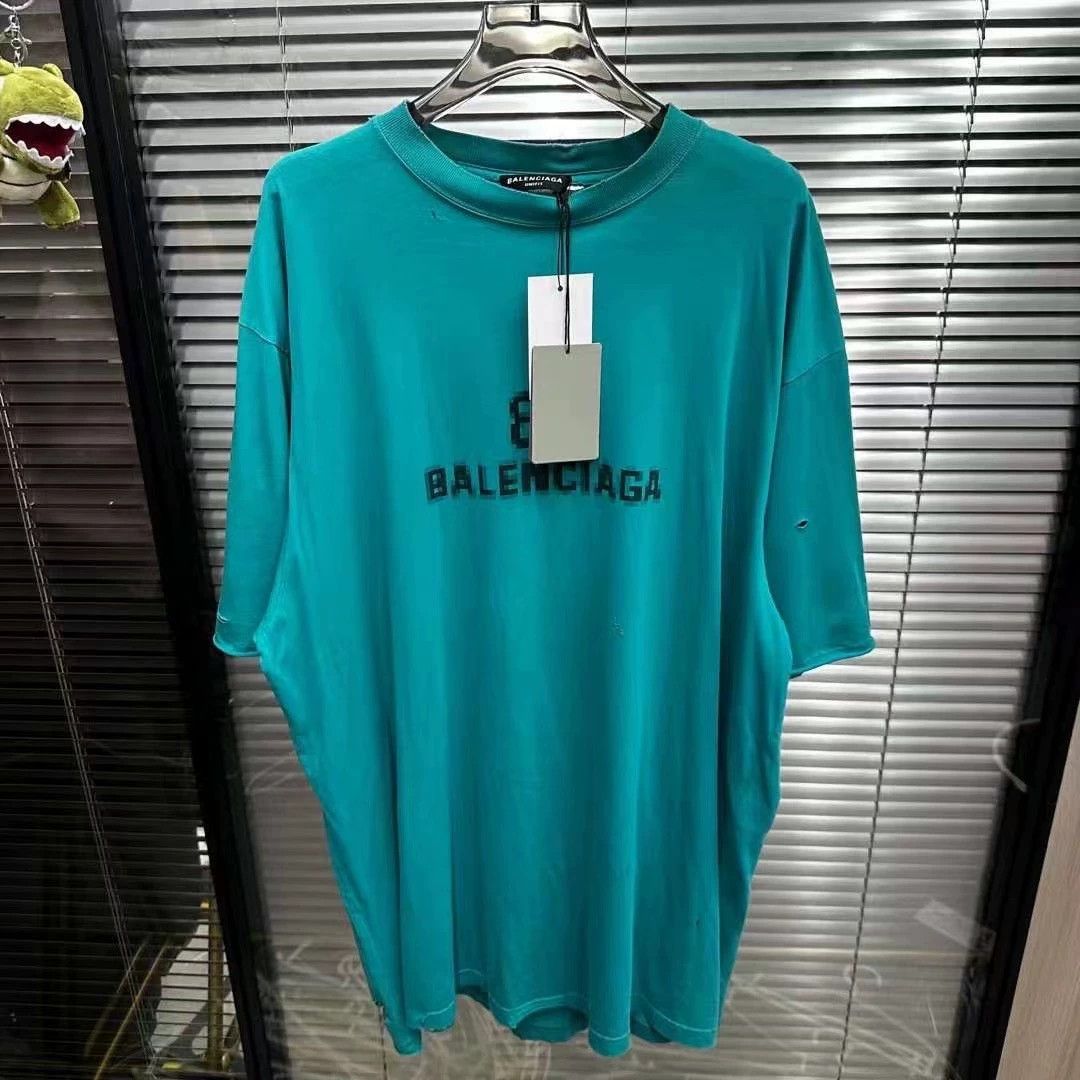 Balenciaga Balenciaga Lake Green Mosaic Double B Short Sleeve Size US XS / EU 42 / 0 - 1 Thumbnail