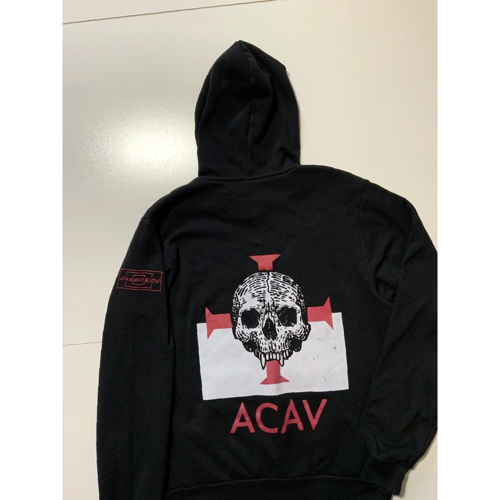 Vintage VINTAGE Panavision Night Patrol ACAV Skull Iron Cross Horror Film Movie Crew Hoodie Sz.S Black Pullover Mens Skull Graphic 90s Size US S / EU 44-46 / 1 - 4 Thumbnail