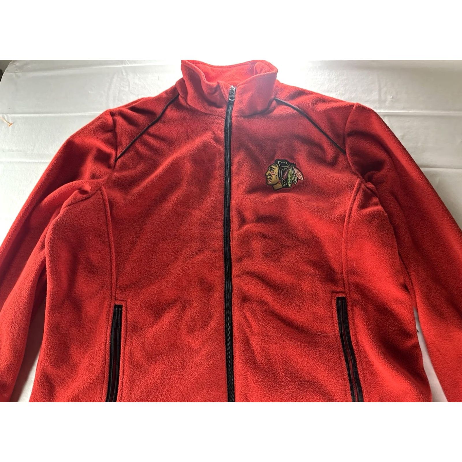 G-III G-III Chicago Blackhawks Ladies Red Fleece Full Zip Jacket Size S / US 4 / IT 40 - 2 Thumbnail