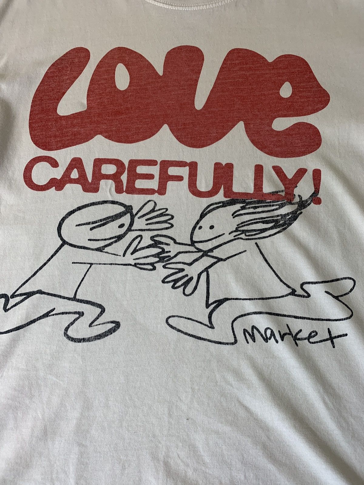 Market Market love carefully t-shirt vintage vibe Size US M / EU 48-50 / 2 - 3 Thumbnail