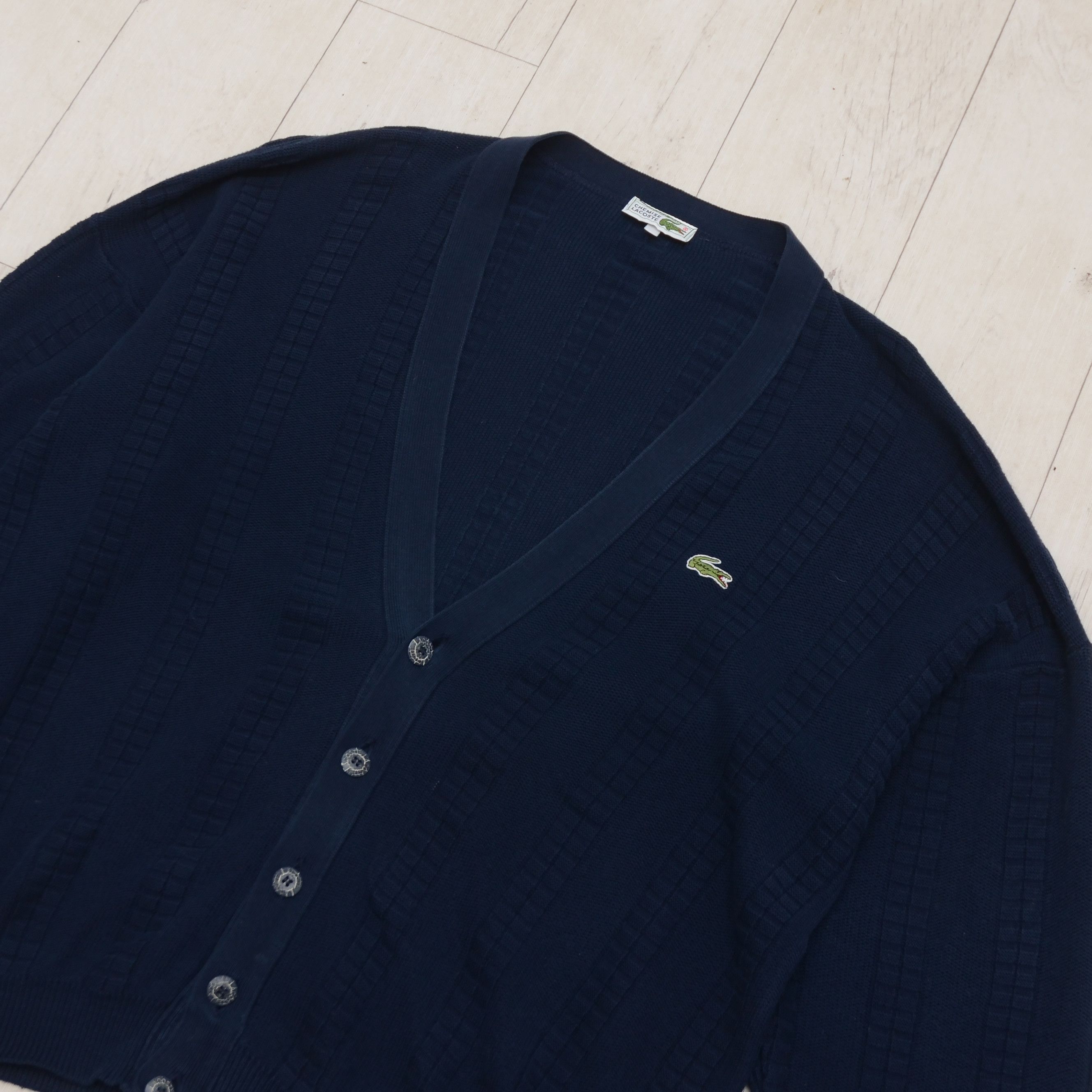 Lacoste 🔥90's Lacoste Cardigan Y2L Knit Retro Boxy Sweater Vintage Size US XL / EU 56 / 4 - 2 Thumbnail