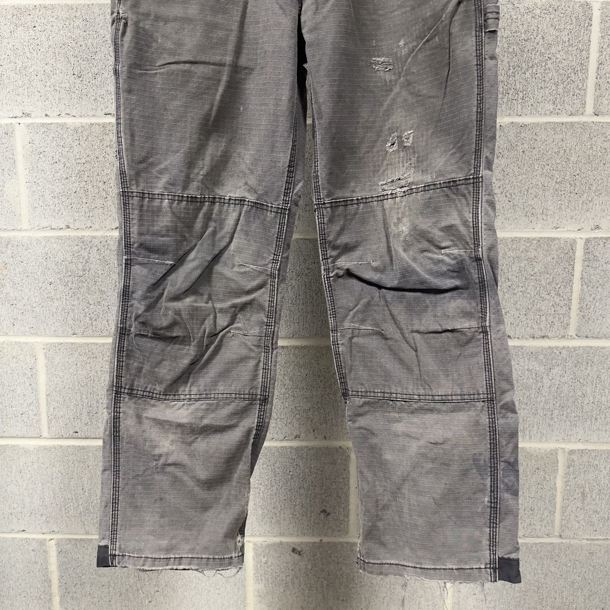 Vintage Thrashed Faded Distressed Dirty Stained Ripstop Work Pants Size US 34 / EU 50 - 5 Thumbnail