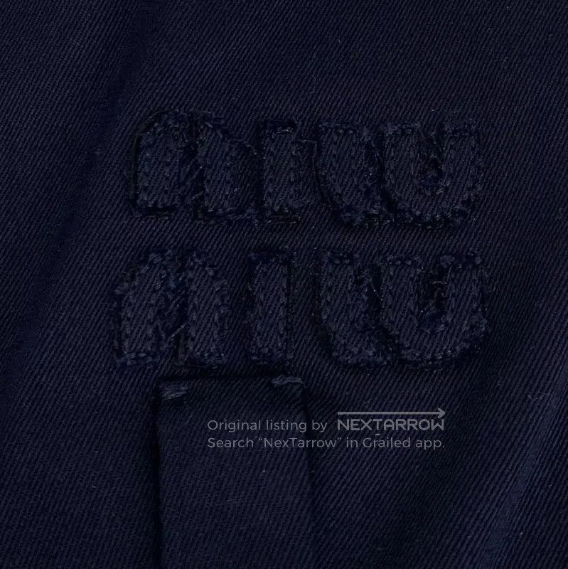 Miu Miu Miu Miu Deep Blue Cotton Skirt . Size 23" - 6 Thumbnail