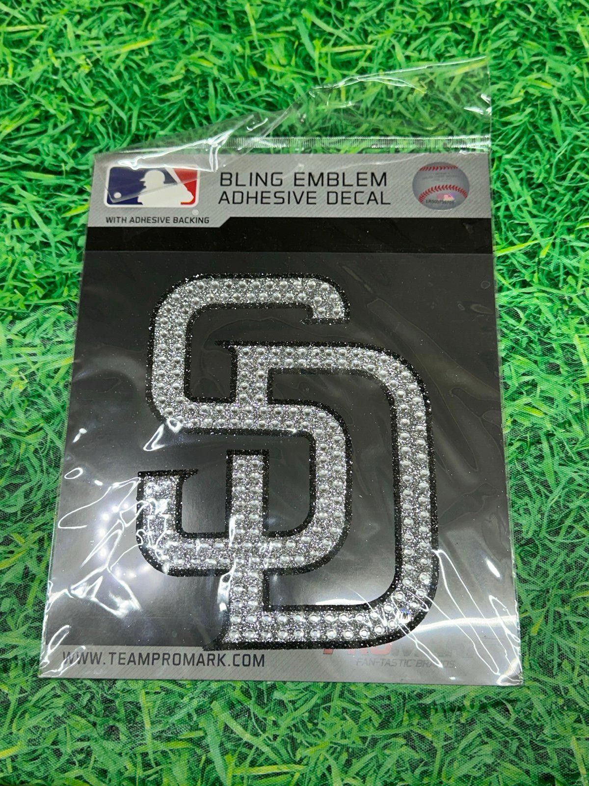 MLB San Diego Padres [NEW] MLB Glitter Decal Sticker Rhinestone Size ONE SIZE - 1 Thumbnail