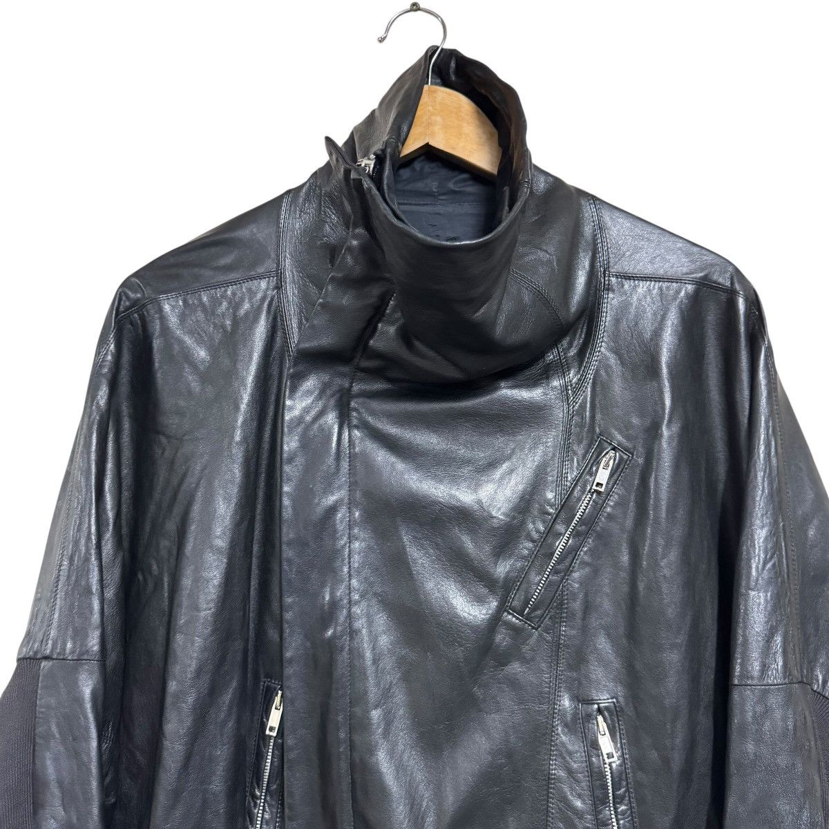 Rick Owens FW2012 'Mountain Fall' Rick Owens Leather Jacket Cropped Size M / US 6-8 / IT 42-44 - 3 Thumbnail