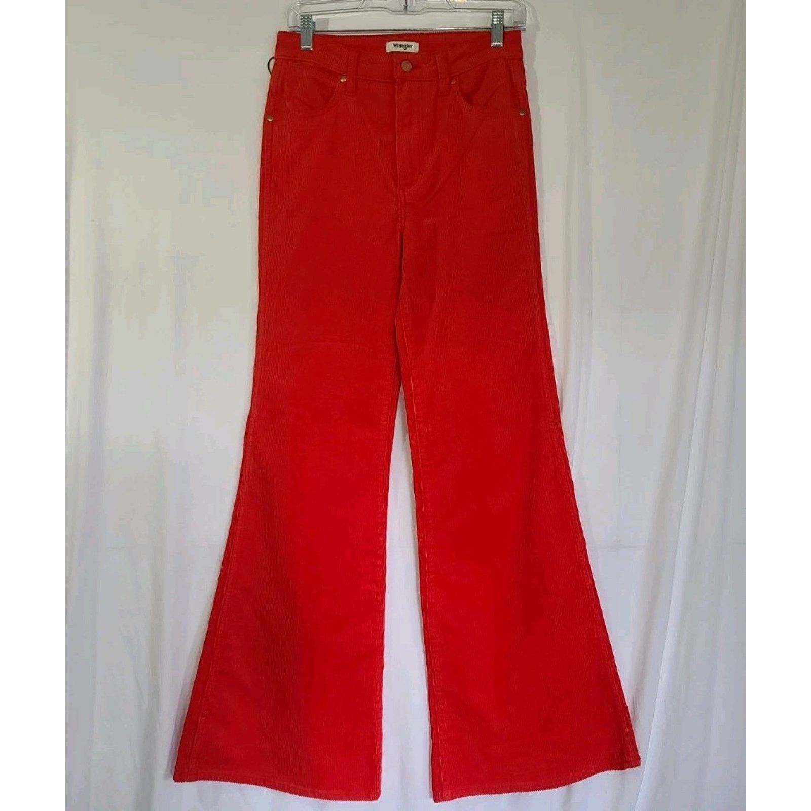 Wrangler New Wrangler Wanderer High-Rise Corduroy Red Pants 27x34 Size 27" / US 4 / IT 40 - 4 Thumbnail