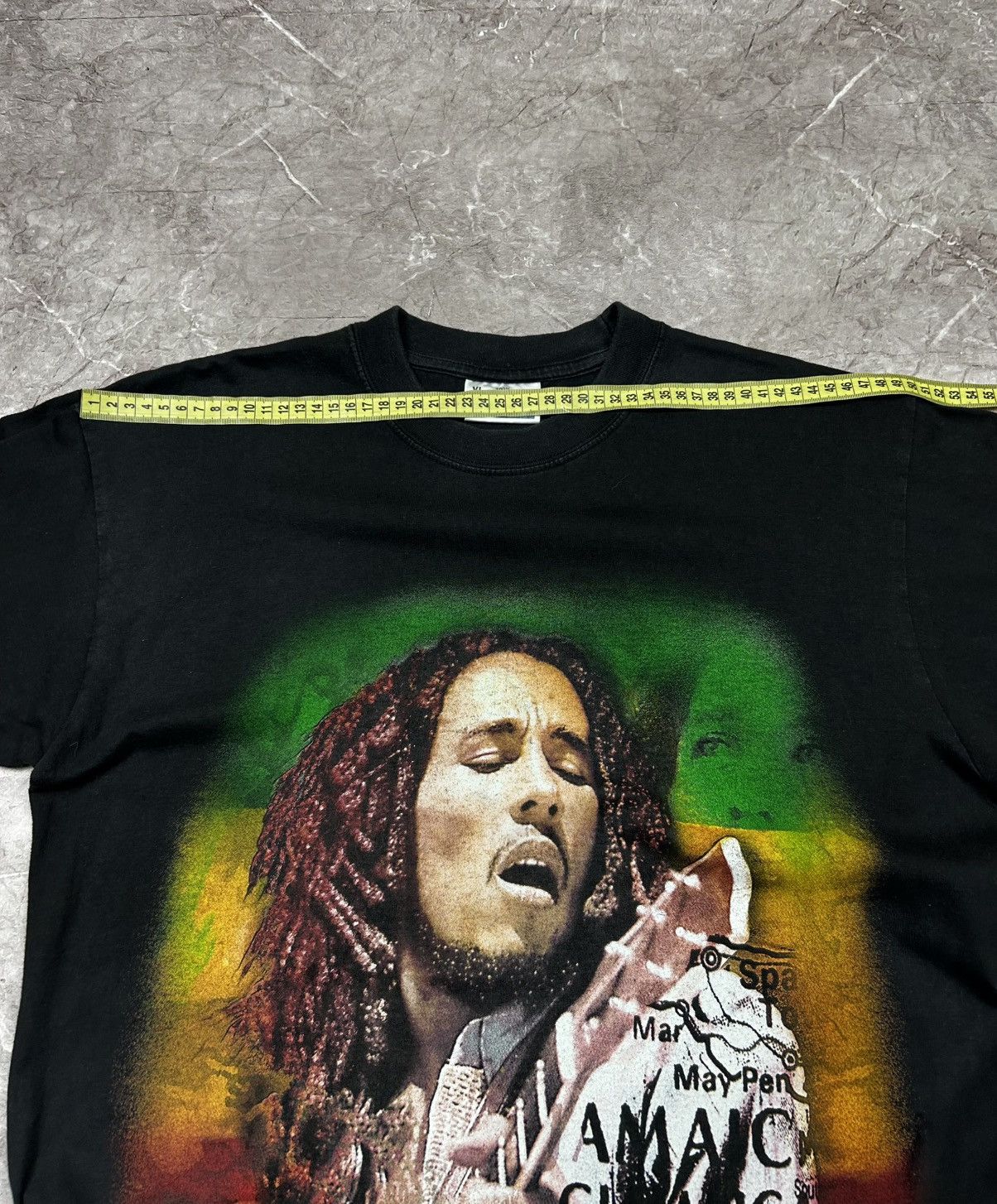 Band Tees Vintage 90s Bob Marley The Legend Jamaica Rap Black T-shirt Size US XL / EU 56 / 4 - 5 Thumbnail