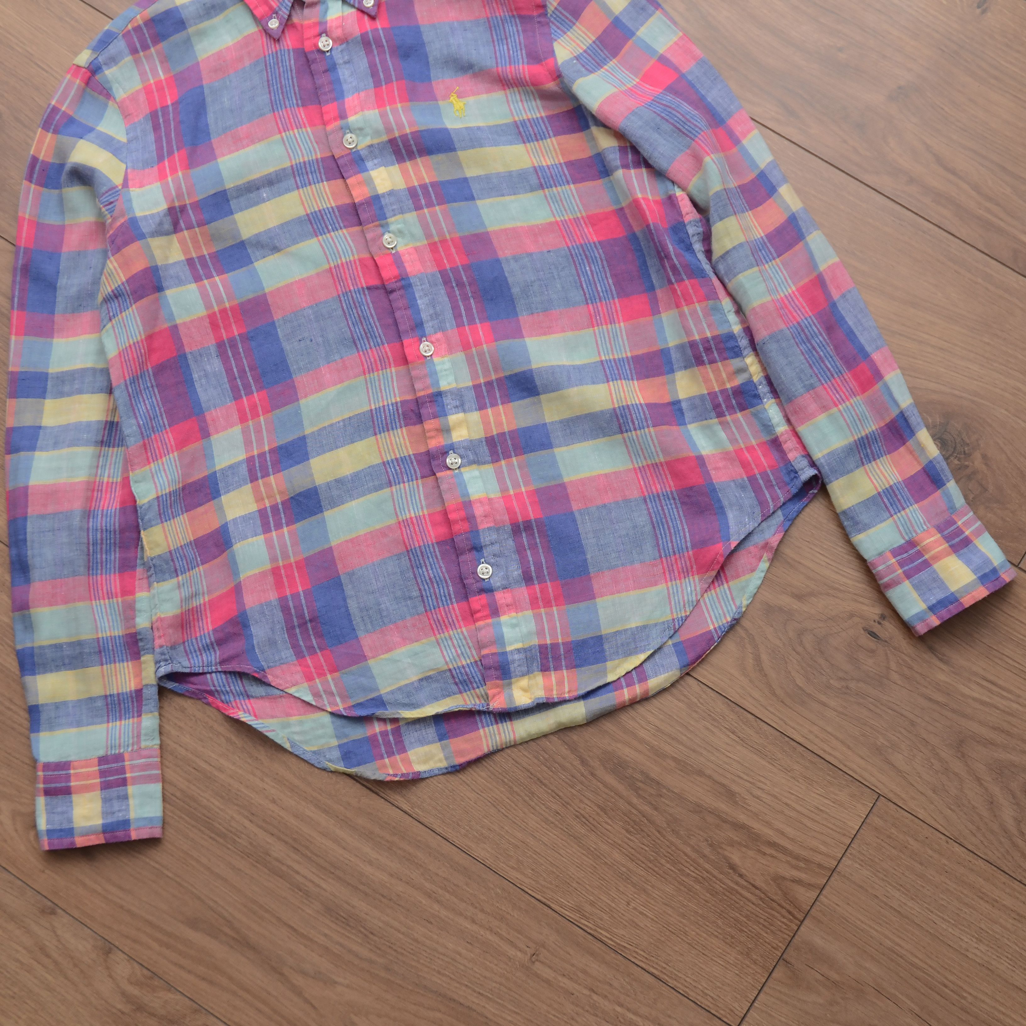 Ralph Lauren Ralph Lauren 100% Linen Checked Shirt Pink Multicolor Size S Size S / US 4 / IT 40 - 7 Thumbnail